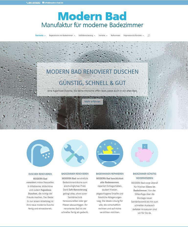 Moderne Mittel auch für die Website von Modern Bad