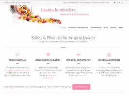 Corporate Blog mit FAQ und Service-Seiten für Kunden: Candys Bonboniere.